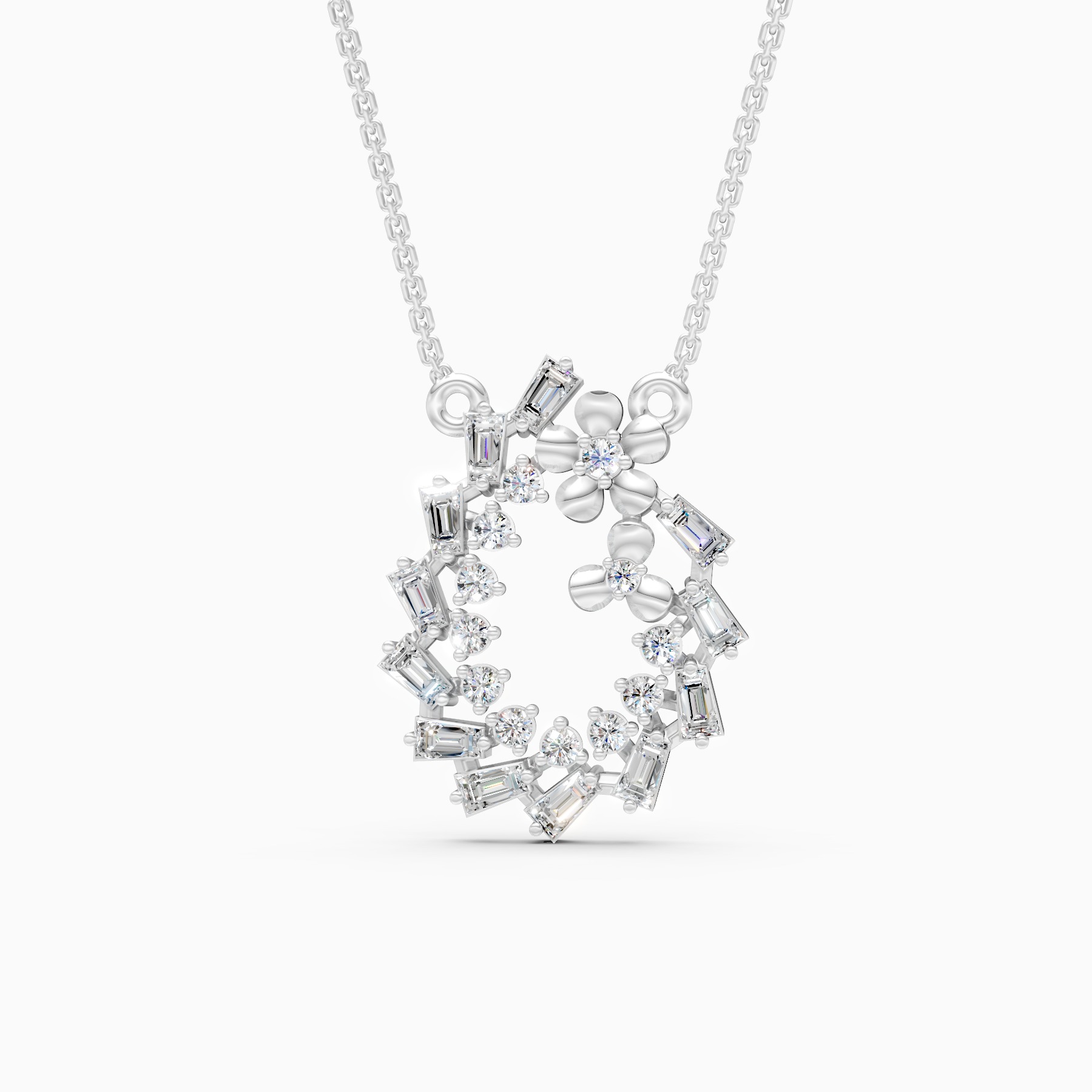 Intricate Spiral Lab Grown Diamond Pendant
